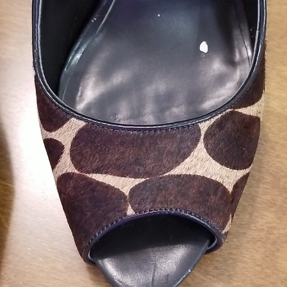 Nine West Giraffe Peep Toe Heels 8M - Picture 12 of 15